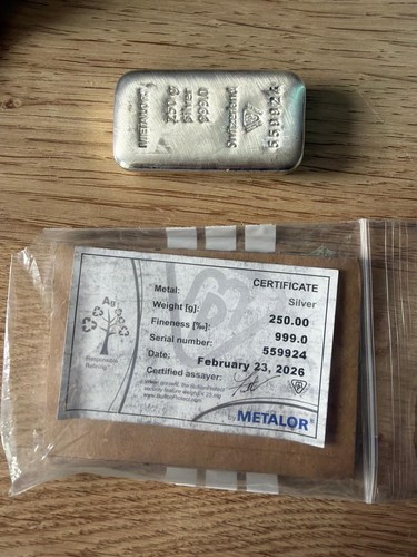 Metalor 250 silver 999 - metalor,