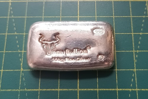 100g silver bar 999 - silver,