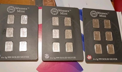 Wessex 999 silver bars pack - .999, 6-pack