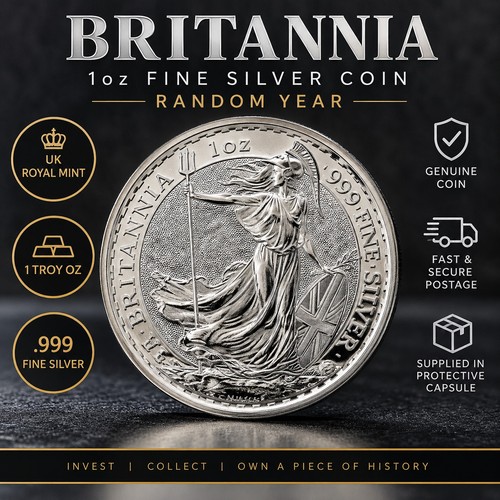 1oz silver britannia coin 999 - silver, .999