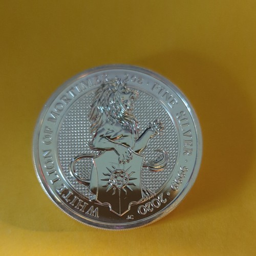 2oz queens beast white lion - queens,