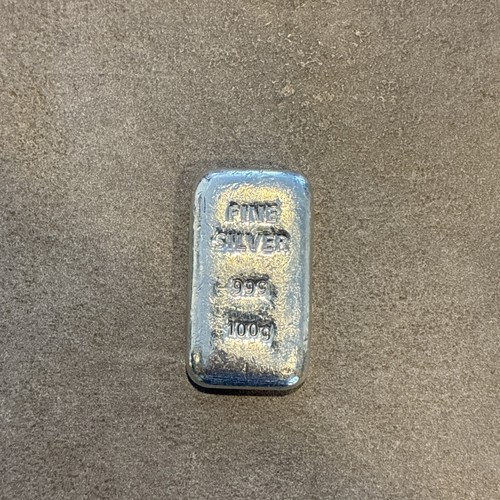 100g fine silver bar - silver, .999