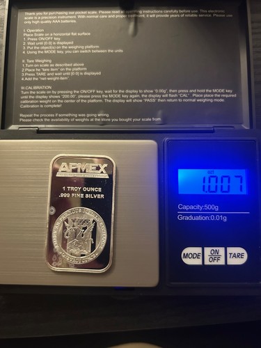 Apmex 1oz solid - solid, silver